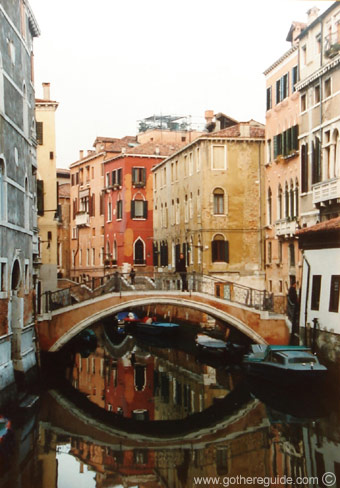 Venice Canal Bridge reflection